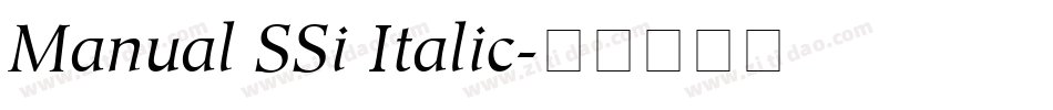 Manual SSi Italic字体转换